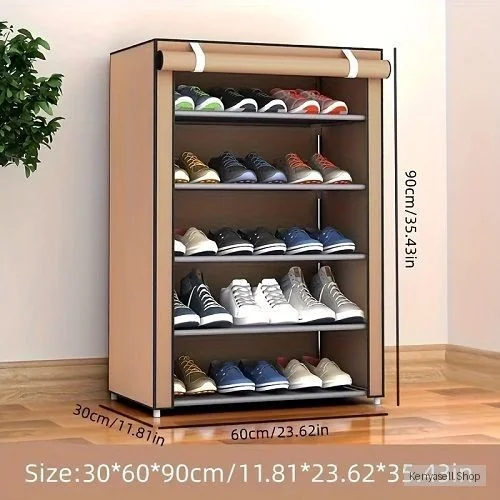 Shoe Wardrobe Shoe Rack Stackable Assembly Shoe Clothes Organizer-6 Layers