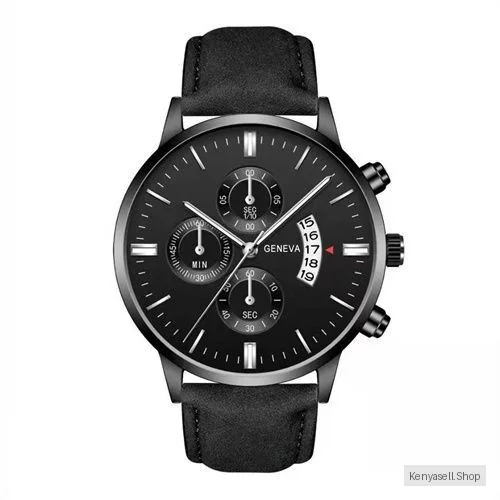 2024 New Men's Watch Date Party Gift Three Eyes Calendar Watch