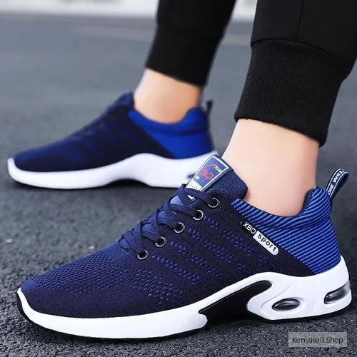 AIDAILU Mens Sneakers Sports Shoes Breathable Casual Running Shoes - Blue