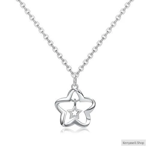 Heart-shaped Necklace Silver Pendant Jewelry For Women Gifts