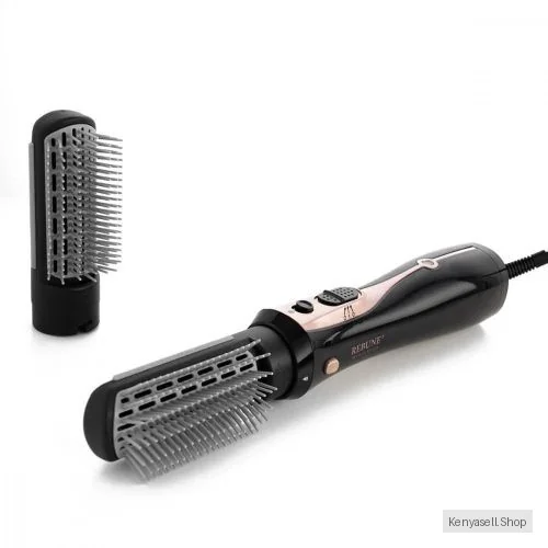 Rebune RE-2078-2 Hair Styler With 2 Brushes, 2 Heat Levels And Cool Air, 1200 Watts - Black (2YRs WRTY)