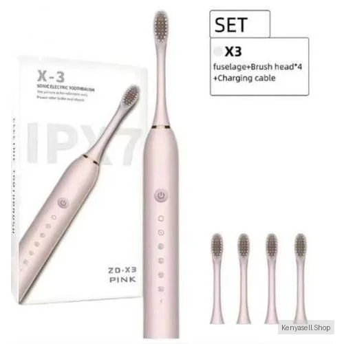 Smart Ultrasonic Electric Toothbrush + 4 Brush Heads