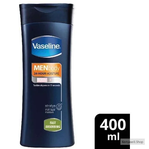 Vaseline MEN Fast Absorbing Lotion 400ml + FREE 100ml Petroleum Jelly