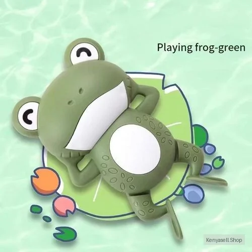 Bath Toys for Toddlers Chain Clockwork Swim Backstroke Little Frog Baby Bathe Cute Appease Animal Toy Gift Bath Toys Kids