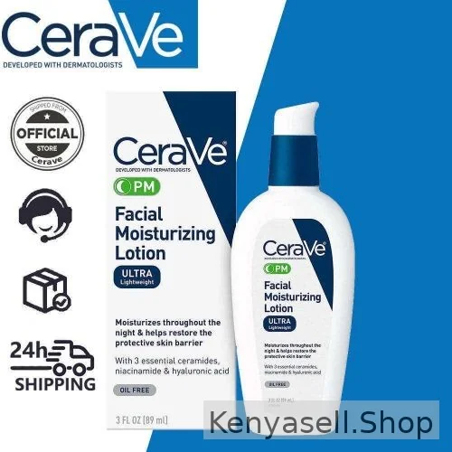 Cerave PM Facial Moisturiz-ing Lotion Lightweight Repair Sensitive Skin 89ml