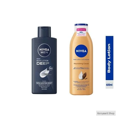 NIVEA His & Hers Body Pack (Nourishing Cocoa Lotion - 400 Ml, Deep Lotion 400 Ml)