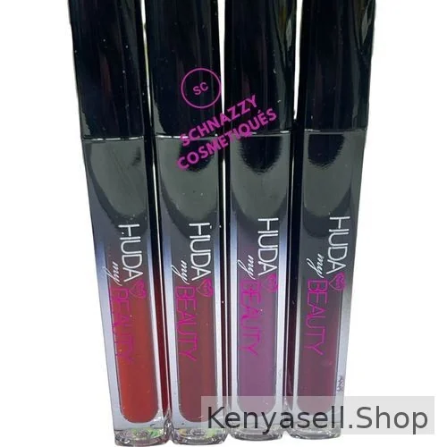 Huda Beauty 4pcs Liquid Matte Lipstick Super Stay Ink Lip Gloss Stain
