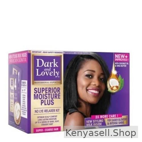 Dark & Lovely Superior Moisture Plus No Lye Relaxer Kit.