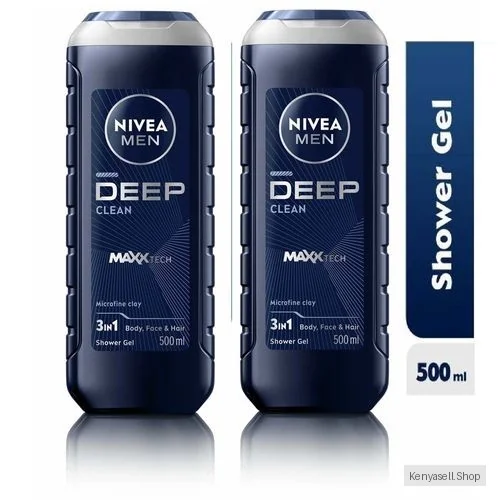 NIVEA MEN Deep Shower Gel For Men - 500 ml (Pack Of 2)