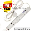 Power King Extension Cable With 6 AC Power Outlets, 13A, And 2 M Long Cable