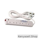 Power King Best 4 Way Power Extension With Long Cable - White