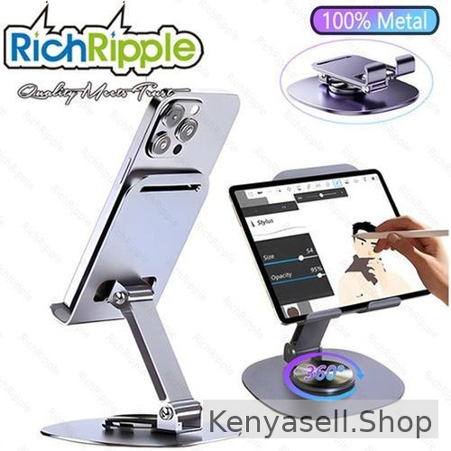 Purple Metal Desktop Phones & Tablets Holder Foldable Stand