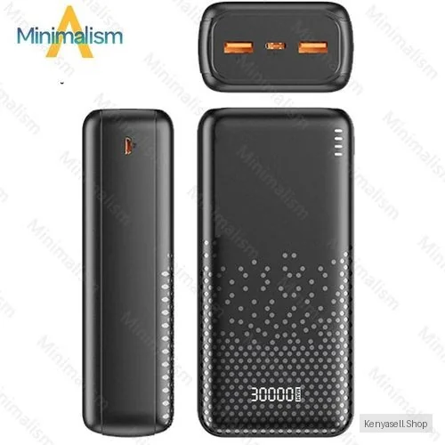 30000mAh Small Size Unique Design 2A Fast Charger with 2-in-2-out Fast Charging Power Bank