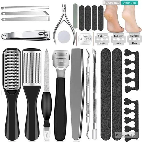 ﻿Foot Care Tool Pedicure Manicure Kit Set Stainless Steel Peeling Exfoliating Callus Dead Skin