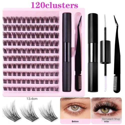 DIY Lash Extension Kit Single Cluster False Eyelashes 120pcs Lash Clusters