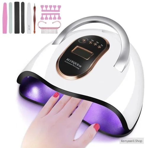 168W LED UV Nail Lamp Kits Fast Dryer +9pcs Manicure Tools
