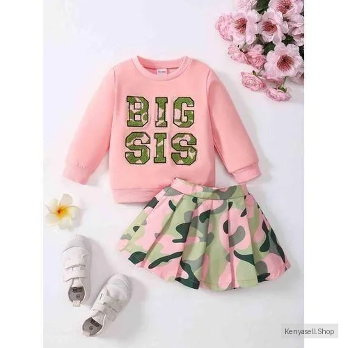 Catpapa 0-5Years Baby Girls Long Sleeve Tees With Skirt