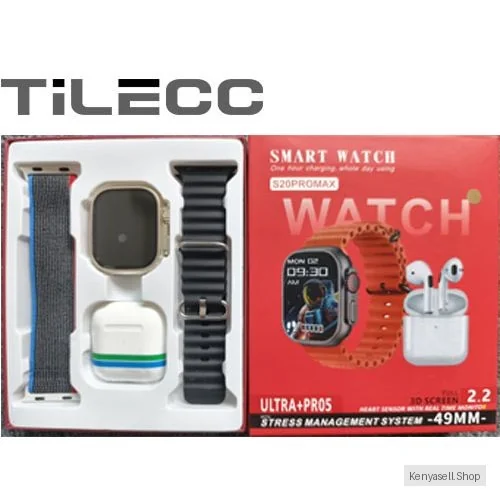 TiLECC 2 In 1 Touch Screen Sport Smart Watch With Headphones