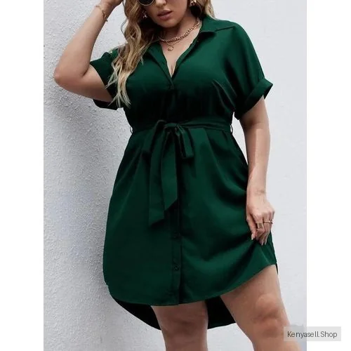 3D Fashion Elegant Jungle Green Dress.