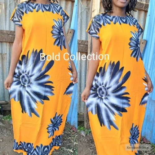 Gorgeous Grey Flower Sparkle Cotton Floral Maxi Dera Dress(Size8/10/12)