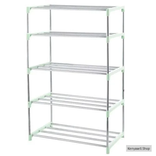 Nunix 5 Tier Portable Shoe Rack Slim Design Green