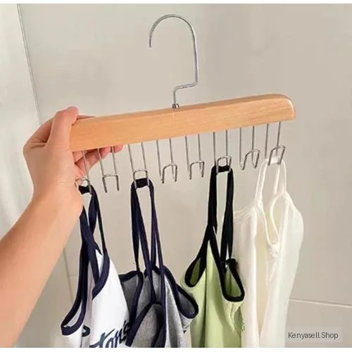 Wooden Sling Hanger Multi Functional Hooks