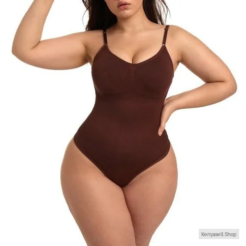 Seamless Shapewear Bodysuit Women's Tummy Control Body Shapers Coffee Color