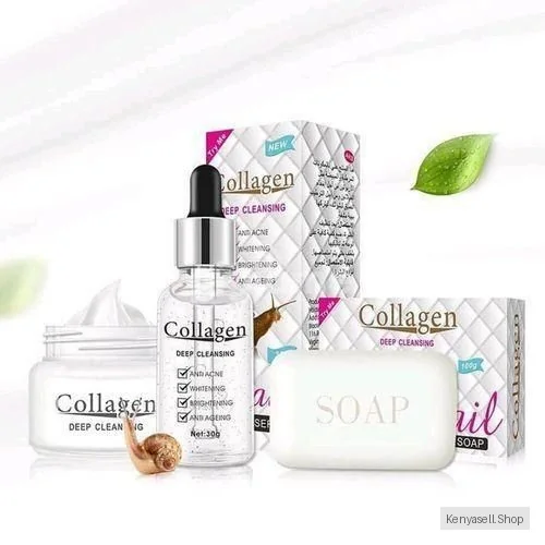 Snail Collagen Anti-aging Face Cream +Face Serum + Face Soap