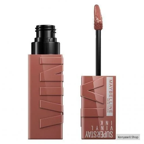 Maybelline Superstay Vinyl Ink Nude Shock Liquid Lipstick, Longwear, Smudge-free, Long Lasting up to 16hr, Highly Pigmented Color, Shine Finish - 120 Punchy
