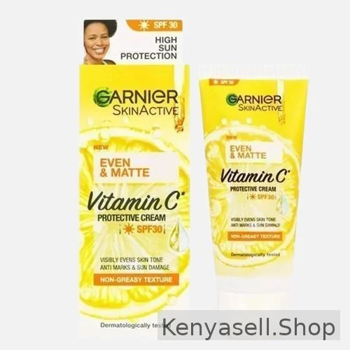 Garnier Even & Matte Vitamin C UV SPF30 Sunscreen - Protection & Brightening Non-greasy Face Cream 50ml