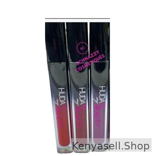 Huda Beauty 3 pc matte lipstick (maroon, burgundy & purple)