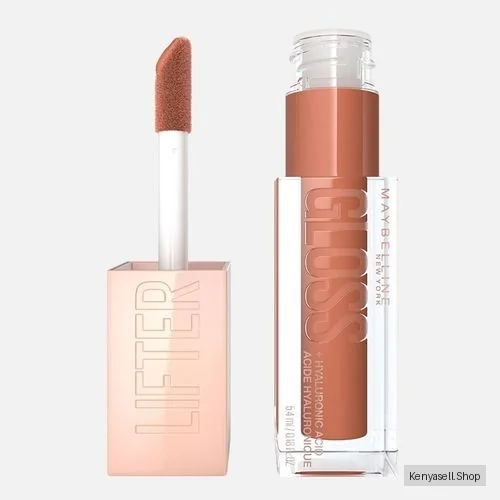 Maybelline Lifter Gloss Plumping and Hydrating Lip Gloss, Shade: 009 Topaz, with Hyaluronic Acid for Super Juicy Lips with Incredible Shine, 5.4ml