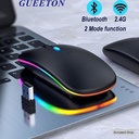 GUEETON 2.4G  Bluetooth Dual Mode Rechargeable Wireless Mouse Black
