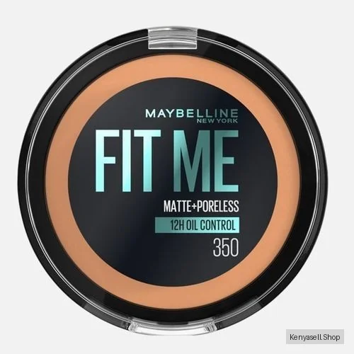 Maybelline Fit Me Mate Poreless Powder 350 Caramel, Lightweight, 12hr Long Wearing, Skin Tone Matching, Absorbs Oil