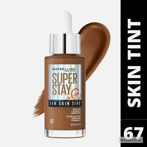 Maybelline Superstay Skin Tint Shade  67 with Vitamin C, Upto 24HR Longwear, Radiant Light-to-Medium Coverage Foundation