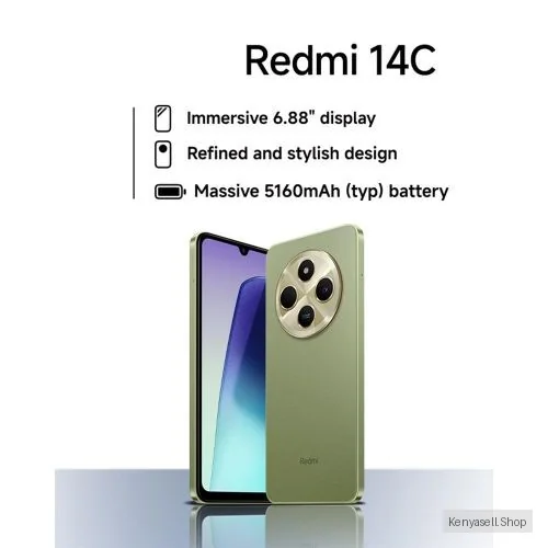 XIAOMI Redmi 14C, 6.88", 128GB + 6GB RAM (Dual SIM), 5160mAh, Sage Green (2YRS WRTY)
