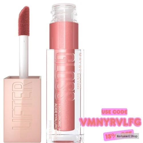 Maybelline Lifter Gloss Plumping and Hydrating Lip Gloss, Shade: 003 Moon, with Hyaluronic Acid for Super Juicy Lips with Incredible Shine, 5.4ml