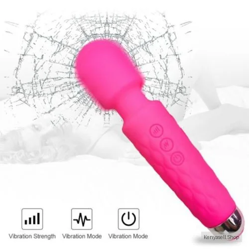 20 Modes - 8 Speed Powerful Rechargeable Magic Wand Cli_t Massager Dildo Vibrator Sex Toys For Women (Pink)