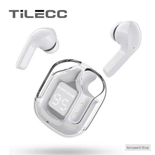 TiLECC BT30 ENC Noise Canceling Wireless Bluetooth Earbuds HiFi Stereo Headphones-White