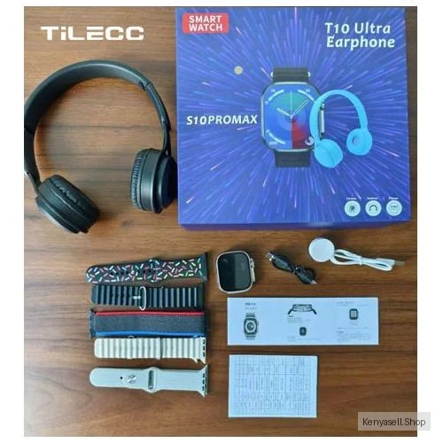 TiLECC New S10promax 5-in-1 Smart Watch And P47Bluetooth Headset