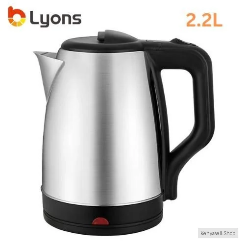 Lyons FK-0325 Stainless Steel 2.2L Electric Kettle-Black