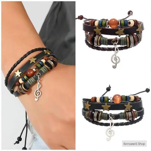 Multi-layer Bracelet Retro Handmade Braided Bracelet  Gifts